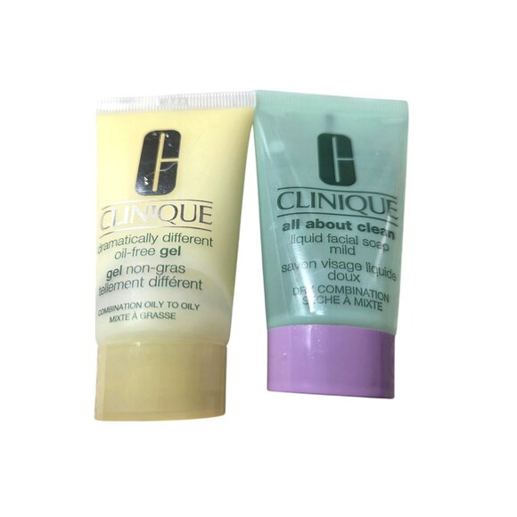 2 Clinique Travel Size Skincare: Dramatically Different Gel/All About Clean Soap - Picture 1 of 6